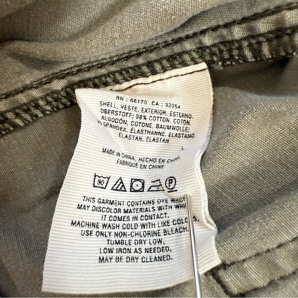 Anthropologie HEI HEI Camouflage Straight Leg Cotton Twill Cargo Pants 32 - Picture 10 of 12